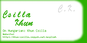 csilla khun business card